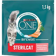 Purina ONE Bifensis Sterilised dry food for cats, salmon 1.5kg - Cat Kibble
