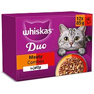Whiskas 1+ Duo meat variation food for adult cats in jelly 48 × 85 g - Cat Food Pouch