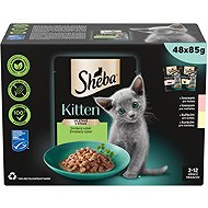 Sheba mixed selection of pouches in juice for kittens 48 × 85 g - Cat Food Pouch
