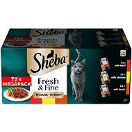 Sheba Fresh & Fine chicken, beef and lamb pockets in sauce 72 × 50 g - Cat Food Pouch