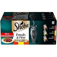 Sheba Fresh & Fine chicken, beef and lamb pockets in sauce 72 × 50 g - Cat Food Pouch