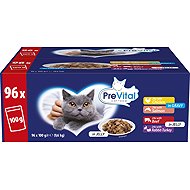 Prevital cat capsule with salmon in jelly and sauce 96 × 100 g - Cat Food Pouch