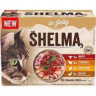 Shelma GF NM pocket for cats meat mix in jelly 12 × 85 g - Cat Food Pouch