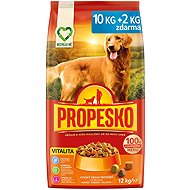 Propesko Vitality granules for adult dogs with poultry, beef and vegetables 10+2 kg - Dog Kibble