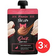 Fitmin For Life Duck cream pocket for cats 3 × 100 g - Cat Food Pouch