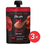 Fitmin For Life Beef cream pocket for cats 3 × 100 g - Cat Food Pouch