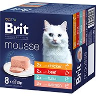 Brit Premium by Nature Cat Mousse Mix Multipack, 8 × 85 g - Canned Food for Cats