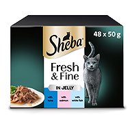 Sheba Fresh&Fine capsules fish selection in jelly 72 × 50 g - Cat Food Pouch