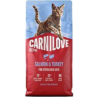 Carnilove Active Cat Dry Made with Salmon & Turkey for Sterilized Adult All Breeds 6 kg - Cat Kibble