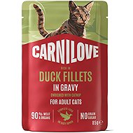 Carnilove Cat Pouch Gravy rich in Duck enriched with Catnip 85 g - Cat Food Pouch
