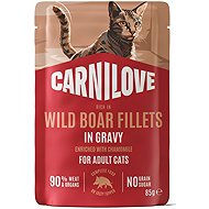 Carnilove Cat Pouch Gravy rich in Wild Boar enriched with Chamomile 85 g - Cat Food Pouch