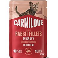 Carnilove Cat Pouch Gravy rich in Rabbit enriched with Marigold for Kittens 85 g - Cat Food Pouch