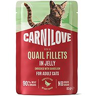 Carnilove Cat Pouch Jelly rich in Quail enriched with Dandelion 85 g - Cat Food Pouch