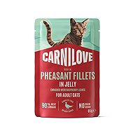 Carnilove Cat Pouch Jelly rich in Pheasant enriched with Raspberry Leaves 85 g - Cat Food Pouch