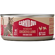 Carnilove Cat Can Paté Made with Chicken & Lamb 100 g - Canned Food for Cats