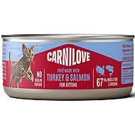 Carnilove Cat Can Paté Made with Turkey & Salmon for Kittens 100 g - Canned Food for Cats