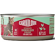 Carnilove Cat Can Pâté Made with Chicken, Duck & Pheasant 100 g - Canned Food for Cats