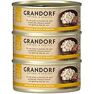 Grandorf Kuřecí prsa s kachními filety 3 × 70 g - Canned Food for Cats