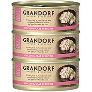 Grandorf Kuřecí prsa s krabem 3 × 70 g - Canned Food for Cats