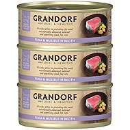 Grandorf Tuňákový filet s mušlemi 3 × 70 g - Canned Food for Cats