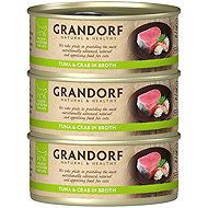 Grandorf Tuňákový filet s krabem 3 × 70 g - Canned Food for Cats