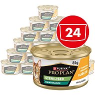 Pro Plan Sterilised konzervy pro kočky kuře paštika 24 × 85 g - Cat Pâté