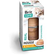 Brit Care Cat Mousse Real Tuna and Mackerel 6 × 25 g - Cat Food in Tray