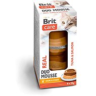 Brit Care Cat Double Layer Mousse Real Tuna and Salmon 6×25g - Cat Food in Tray