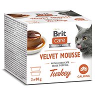 Brit Care Cat Velvet Mousse Calming Turkey 2×80g - Cat Food in Tray