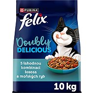 Felix Doubly Delicious salmon and ocean fish dry cat food 10kg - Cat Kibble