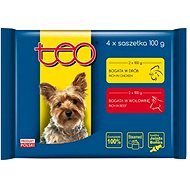 TEO kapsička pes pack hydinové a hovädzie 4× 100 g - Kapsička pre psov