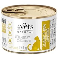 4Vets Natural Veterinary Exclusive Urinary Cat 185g - Veterinární konzerva pro kočky