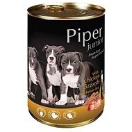 Piper Junior kuracie žalúdky a hnedá ryža 400 g - Konzerva pre psov