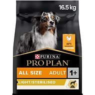 Pro Plan all sizes light / sterilised kuracie mäso 14 kg + 2,5 kg ZADARMO - Granuly pre psov