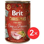 Brit Vánoční kapr s bramborovým salátem pro psy 2 × 400 g - Canned Dog Food