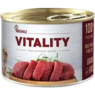 Akinu Vitality Beef Finely Sliced 16 × 200g - Canned Dog Food