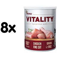 Akinu Vitality Chicken Finely Sliced 8 × 400g - Canned Dog Food