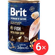 Brit Premium by Nature Fish with Fish Skin 6 × 400 g - Canned Dog Food