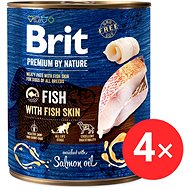 Brit Premium by Nature Fish with Fish Skin 4 × 800 g  - Canned Dog Food