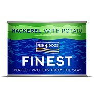 FISH4DOGS Canned food for dogs Finest with mackerel and potatoes 185 g - Canned Dog Food