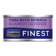 FISH4DOGS Canned food for dogs Finest tuna with carrots and spinach 85 g - Canned Dog Food
