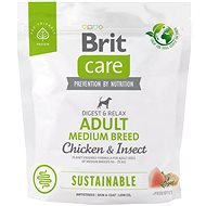 Brit Care Dog Sustainable s kuracím a hmyzom Adult Medium Breed 1 kg - Granuly pre psov