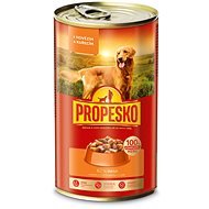 Propesko konzerva pro psy s hovězím a kuřecím v omáčce 1240 g - Canned Dog Food