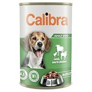 Calibra Dog konzerva s jehněčím, hovězím a kuřecím v želé 1240 g - Canned Dog Food