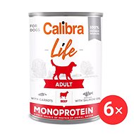 Calibra Dog Life konzerv eledel felnőtt kutyáknak marhahússal és sárgarépával, 6 × 400 g - Kutyakonzerv