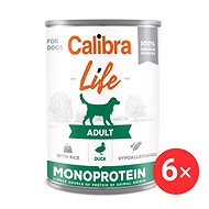 Calibra Dog Life canned food for adult dogs with duck and rice 6 × 400 g - Canned Dog Food