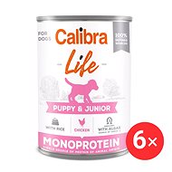 Calibra Dog Life canned food for puppies and juniors with chicken and rice 6 × 400 g - Canned Dog Food