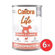 Calibra Dog Life konzerv kölyökkutyáknak és junioroknak, bárányhússal és rizzsel, 6 × 400 g - Kutyakonzerv