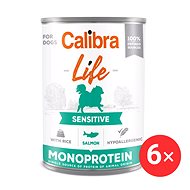 Calibra Dog Life konzerv eledel érzékeny emésztésű kutyáknak, lazaccal és rizzsel, 6 × 400 g - Kutyakonzerv