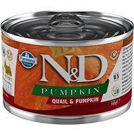 N&D Pumpkin Dog Adult Quail & Pumpkin Mini 140 g - Canned Dog Food